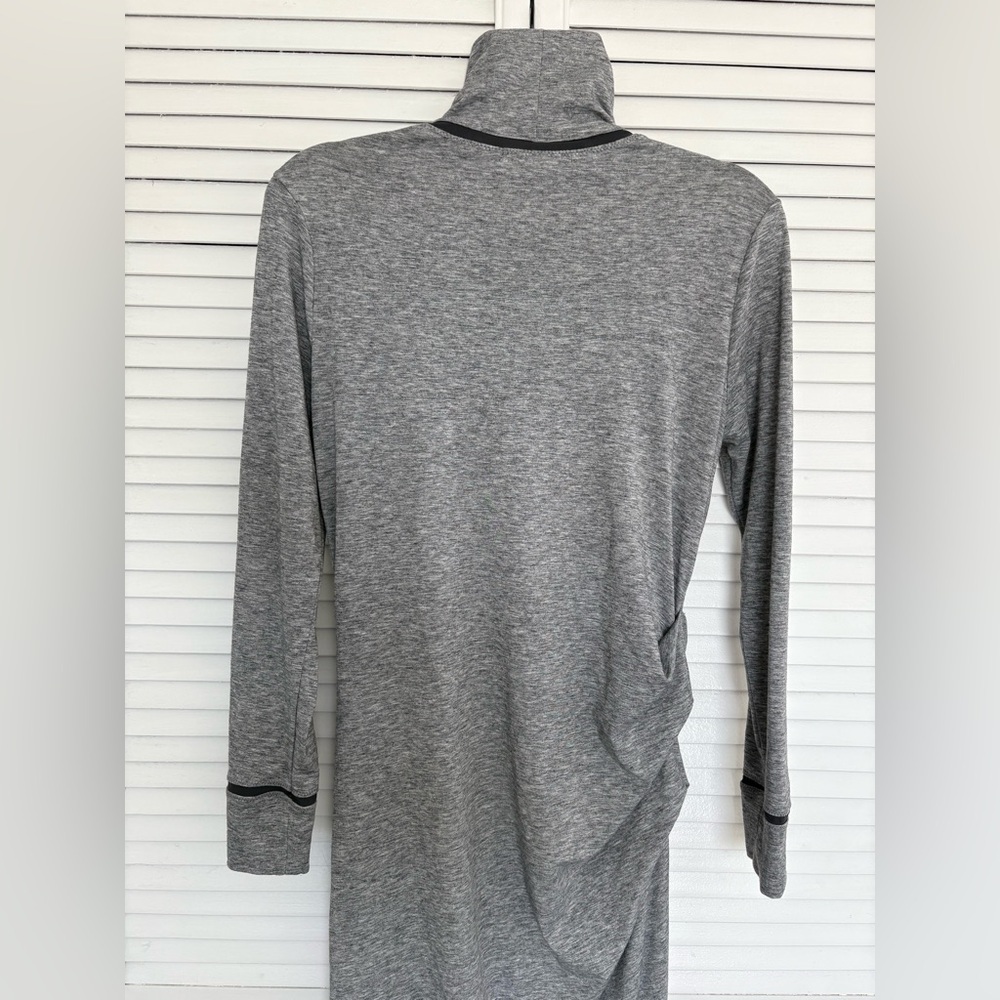 Athleta Weekday Industry Turtleneck Midi Active Dress | Light Gray | Size M - Picture 12 of 16
